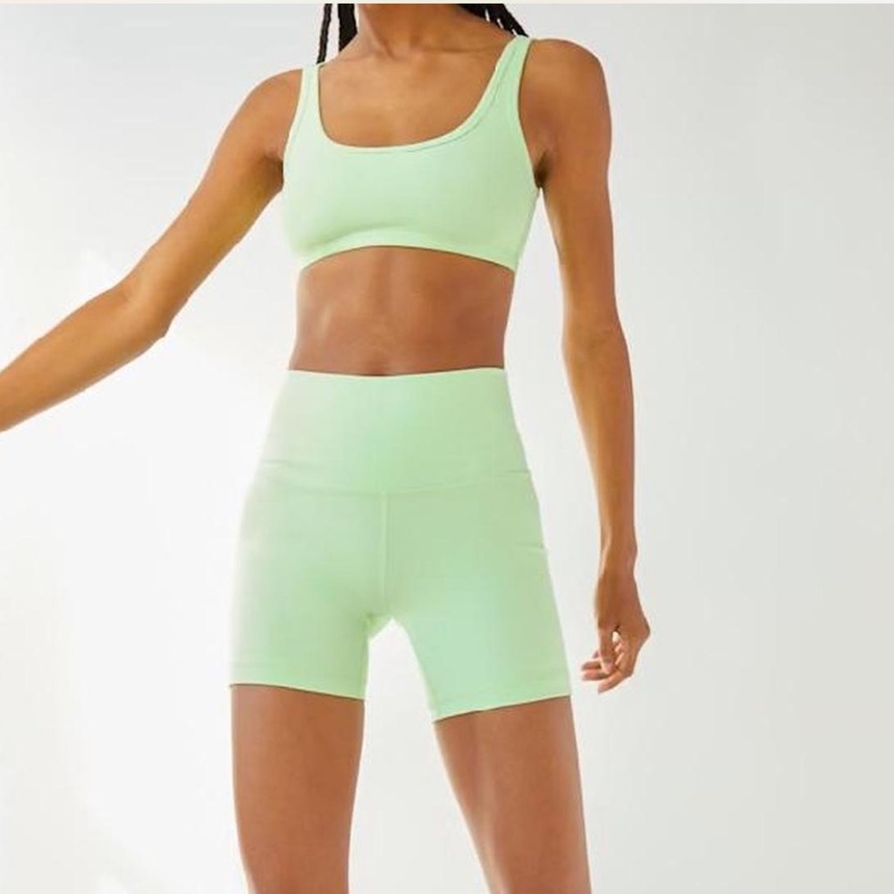 TNA Mint Green Sports Bra and Shorts Set